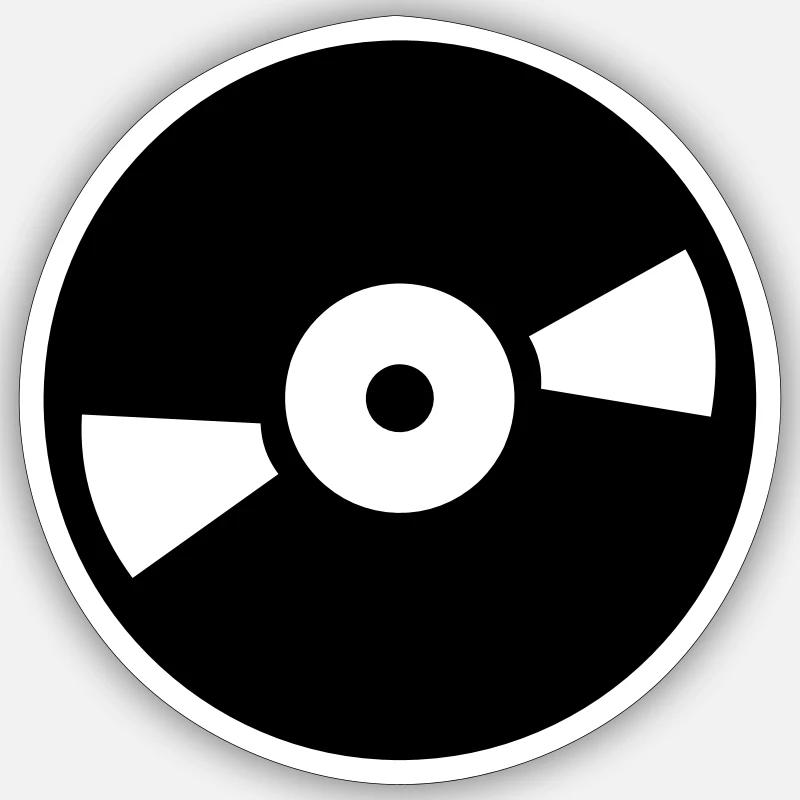 DJ vinyle Sticker taille S (10 x 10 cm)