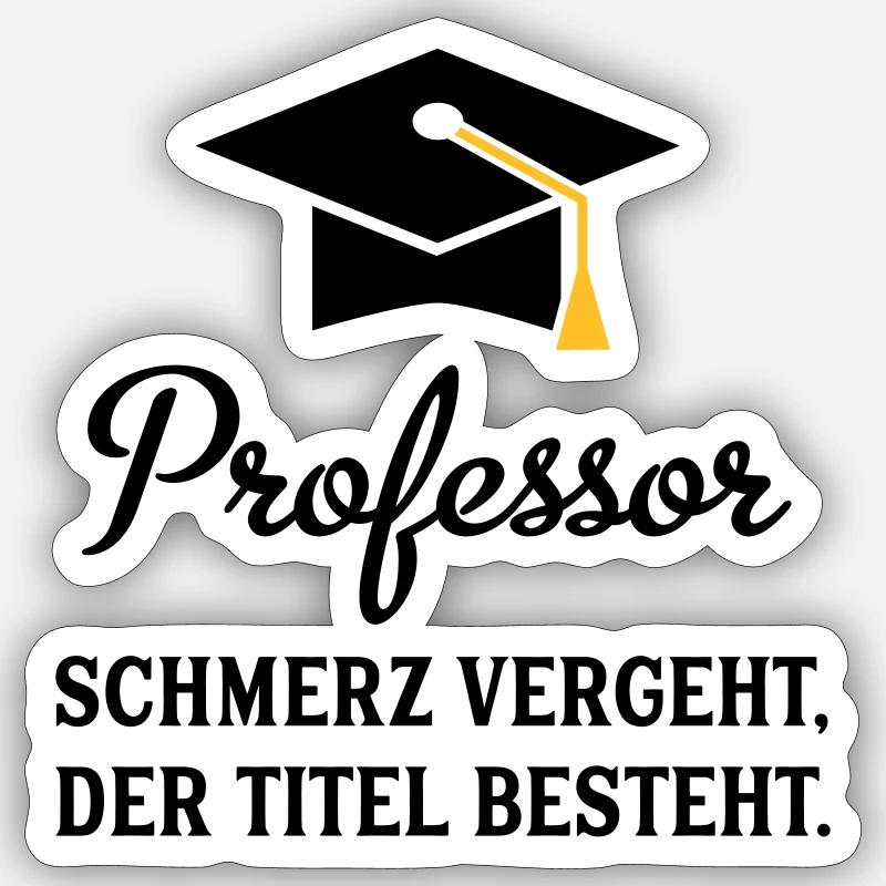 professor - Sticker Größe S (10 x 10 cm) - Mattweiß