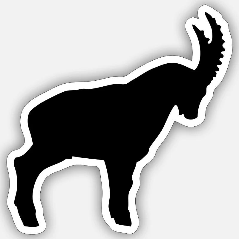 Steinbock Sticker Größe S (10 x 10 cm)