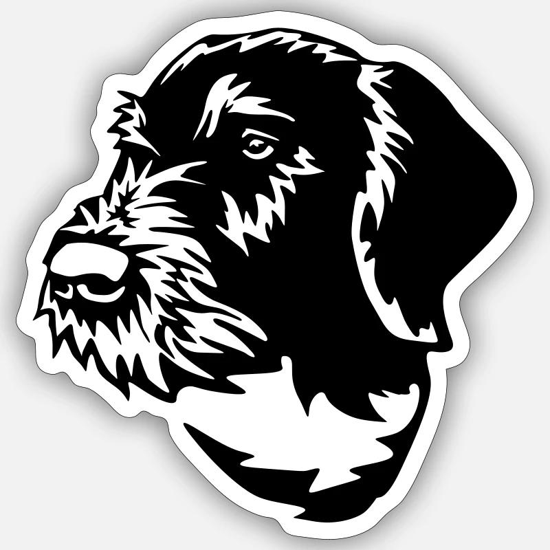 Deutsch Drahthaar Sticker Größe S (10 x 10 cm)