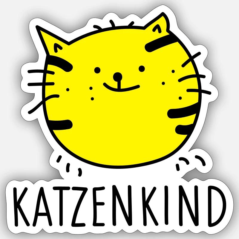 Katzenkind (b) Sticker Größe S (10 x 10 cm)