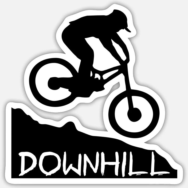 Downhill biking Sticker taille S (10 x 10 cm)