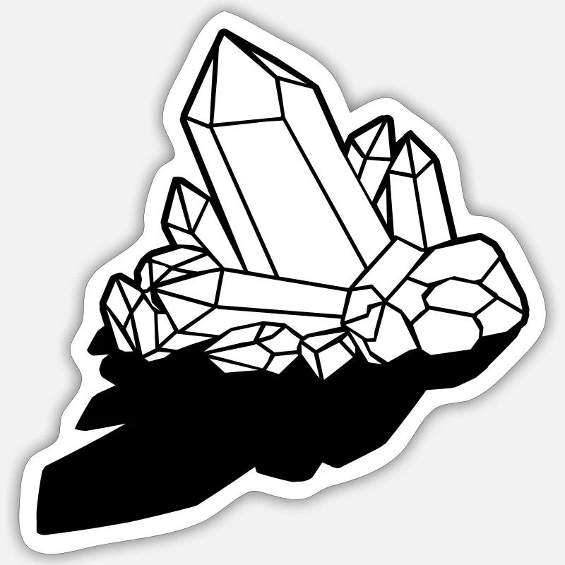 Clipart shadow crystal - Sticker size S (10 x 10 cm) - white matte