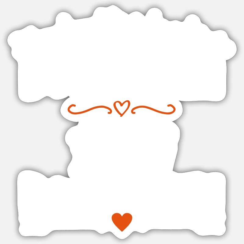Valentinstag Doofmann Liebe Ehe Romantisch - Sticker Größe S (10 x 10 cm) - Mattweiß