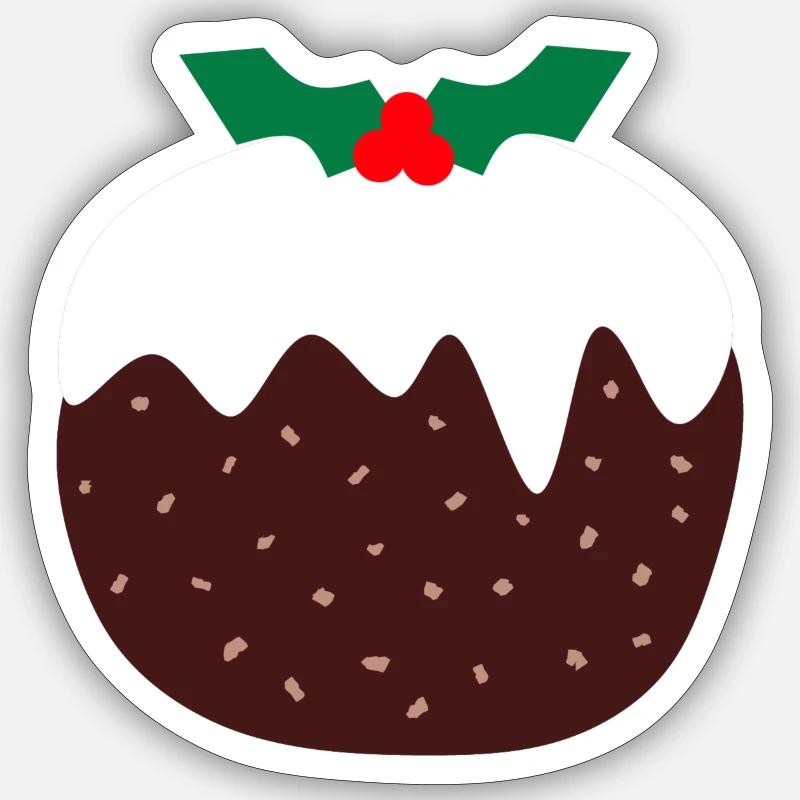 Weihnachtspudding Sticker Größe S (10 x 10 cm)