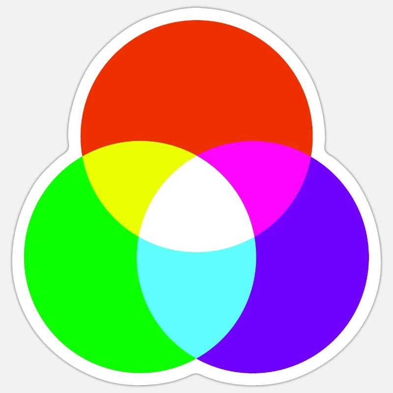 Mélange de couleurs additif Sticker taille S (10 x 10 cm)