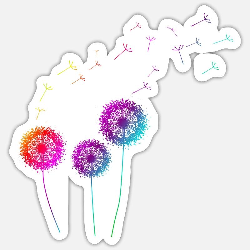Pusteblumen Geschenkidee - Sticker Größe S (10 x 10 cm) - Mattweiß