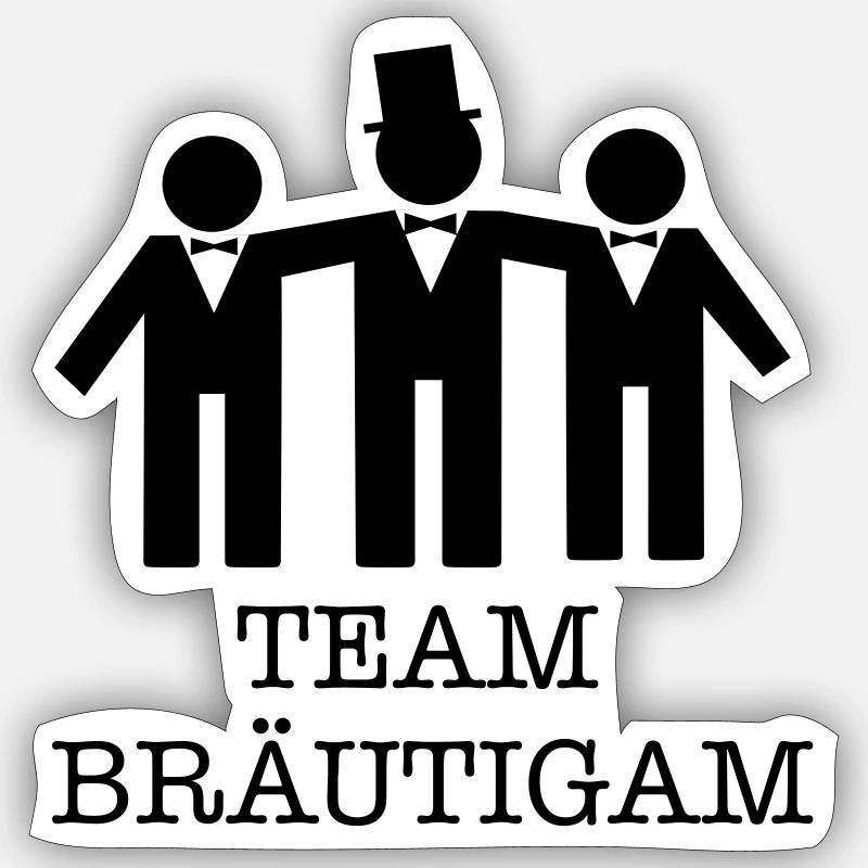 team bräutigam Sticker Größe S (10 x 10 cm)