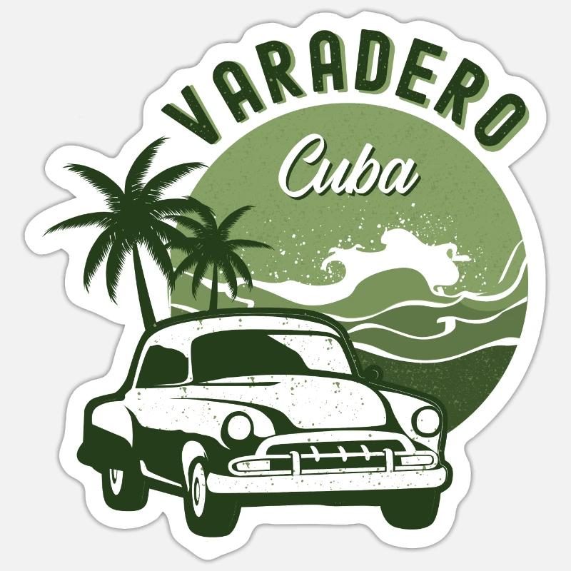 Varadero Beach - Sticker Größe S (10 x 10 cm) - Mattweiß