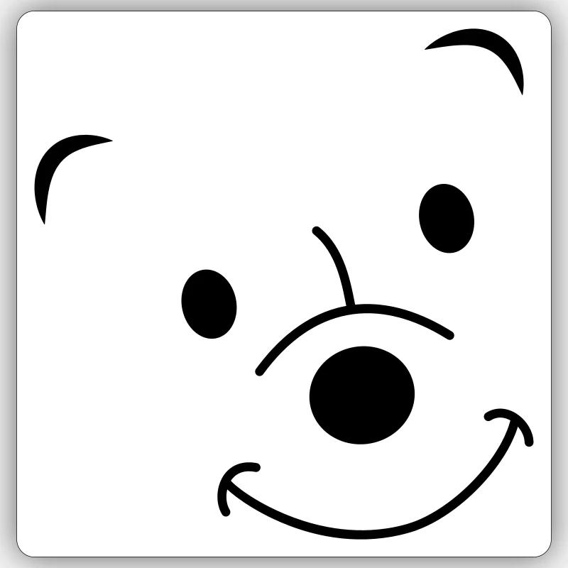 Lachender Bär Sticker Größe S (10 x 10 cm)