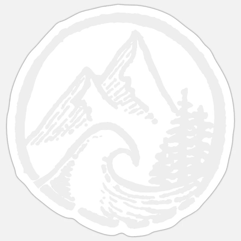 Logo Mountains, Forest & Wave Sticker size S (10 x 10 cm)