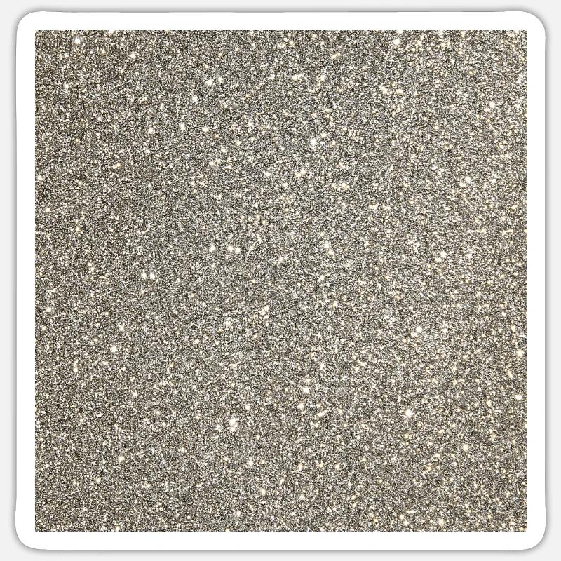 Wrong glitter print background gold silver - Sticker size S (10 x 10 cm) - white matte