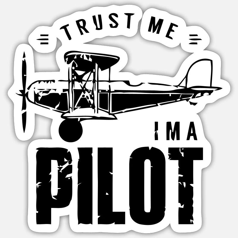 Aviator (anpassbare Farbe) Sticker Größe S (10 x 10 cm)