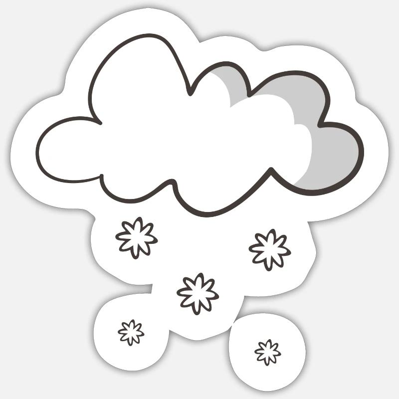 snow - Sticker size S (10 x 10 cm) - white matte