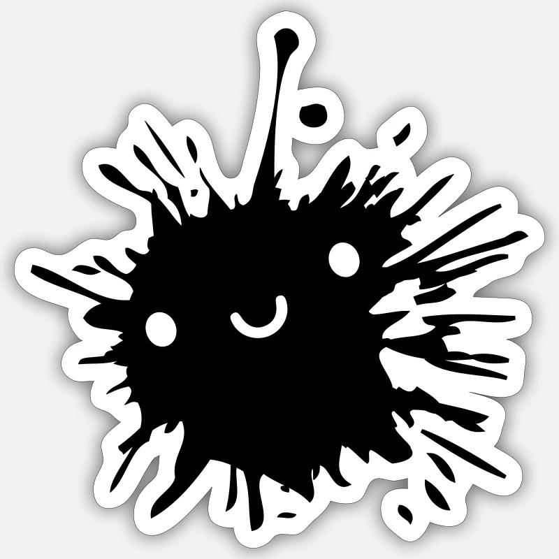 Mignonne taches suesser - Sticker taille S (10 x 10 cm) - blanc mat
