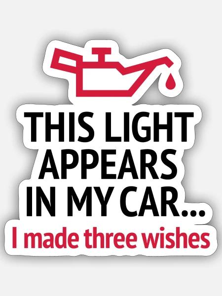 Lustiges blondes Scherzführerscheinautofahröl - Sticker Größe S (10 x 10 cm) - Mattweiß