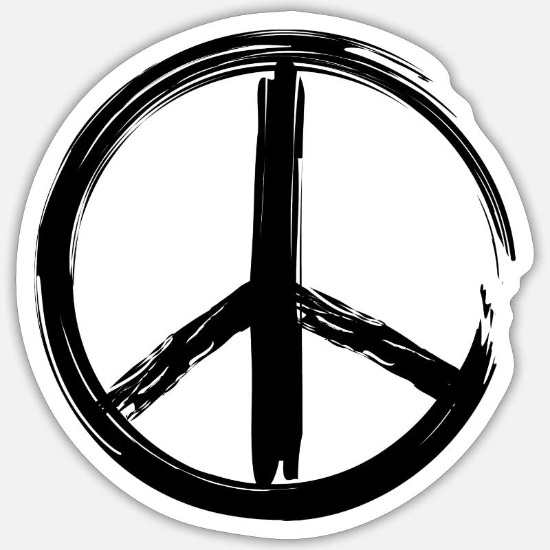 Peace - Sticker Größe S (10 x 10 cm) - Mattweiß