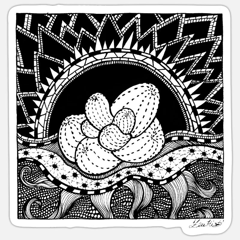 Black Hole Sun - Sticker taille S (10 x 10 cm) - blanc mat