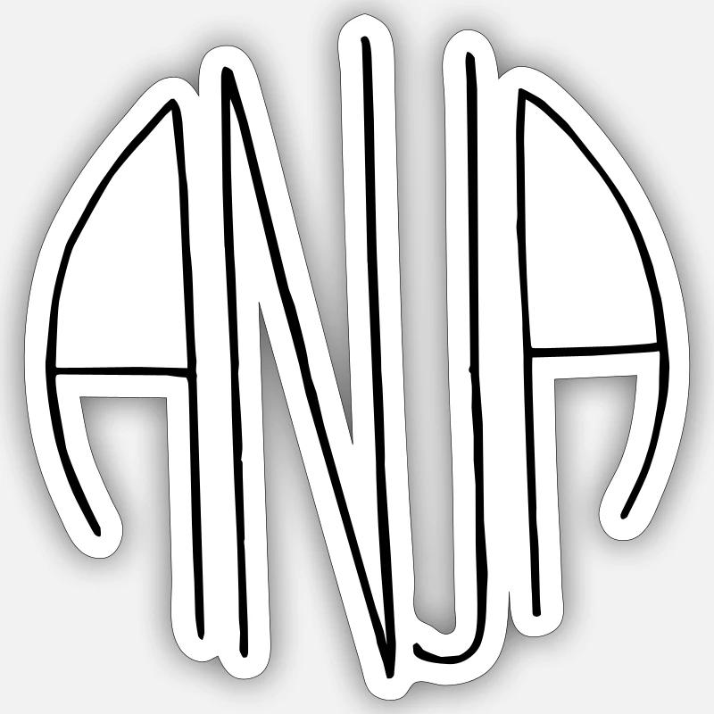 Anja Cadeau - Sticker taille S (10 x 10 cm) - blanc mat