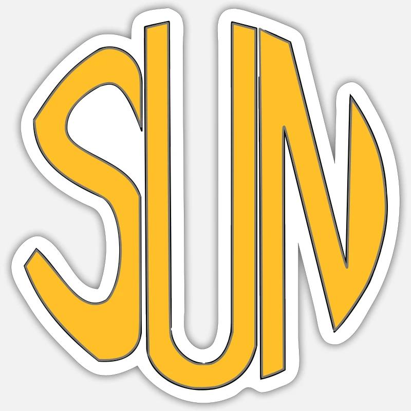 Soleil. - Sticker taille S (10 x 10 cm) - blanc mat
