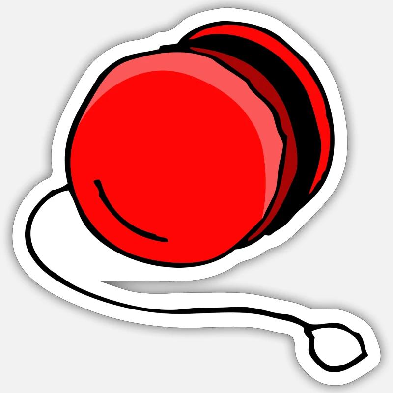 yoyo - Sticker Größe S (10 x 10 cm) - Mattweiß
