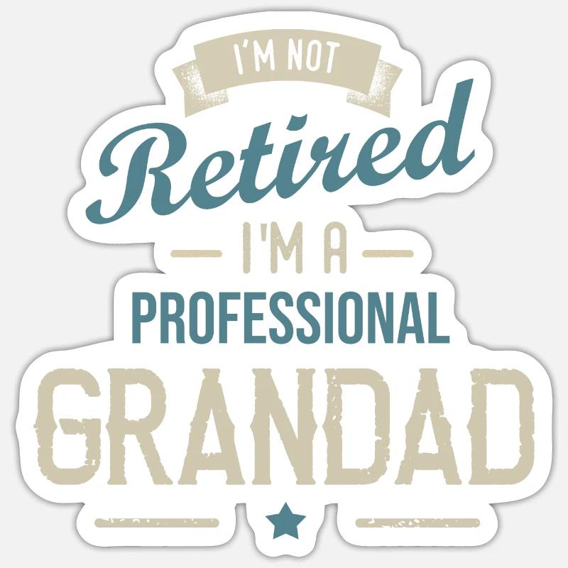 Ich bin nicht im Ruhestand. Ich bin ein professionelles Geschenk der Großmutter Sticker Größe S (10 x 10 cm)
