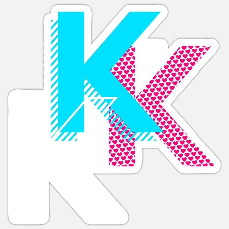 K - Sticker size S (10 x 10 cm) - white matte