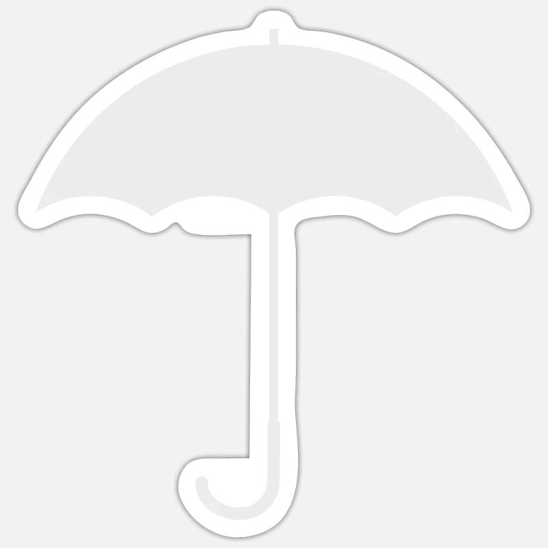 Parapluie - Sticker taille S (10 x 10 cm) - blanc mat