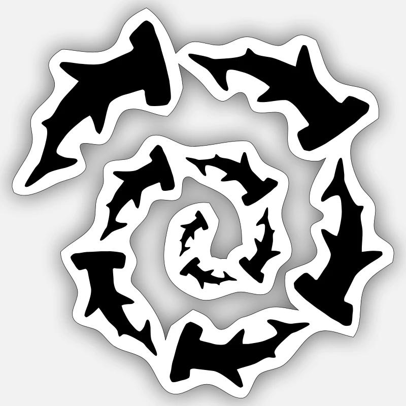 Haie 3 Sticker Größe S (10 x 10 cm)