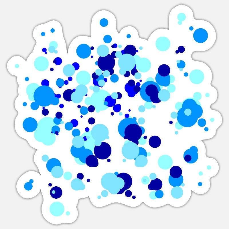 Points bleus Sticker taille S (10 x 10 cm)