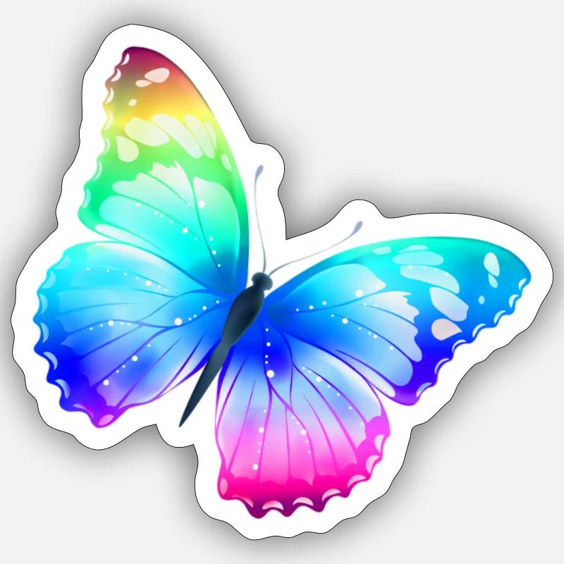 beautiful butterfly Sticker size S (10 x 10 cm)