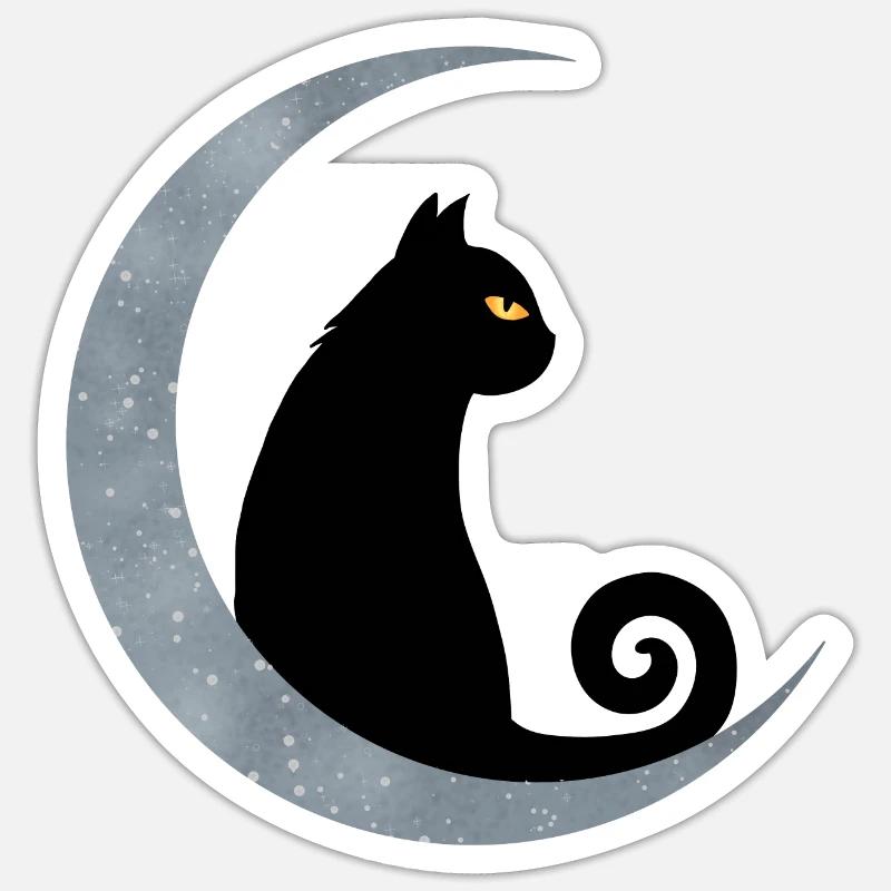 Moon Cat Sticker size S (10 x 10 cm)