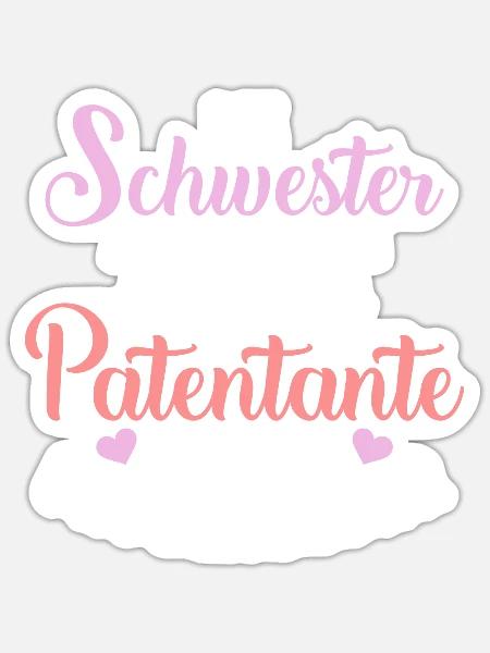 Patentante - Sticker Größe S (10 x 10 cm) - Mattweiß