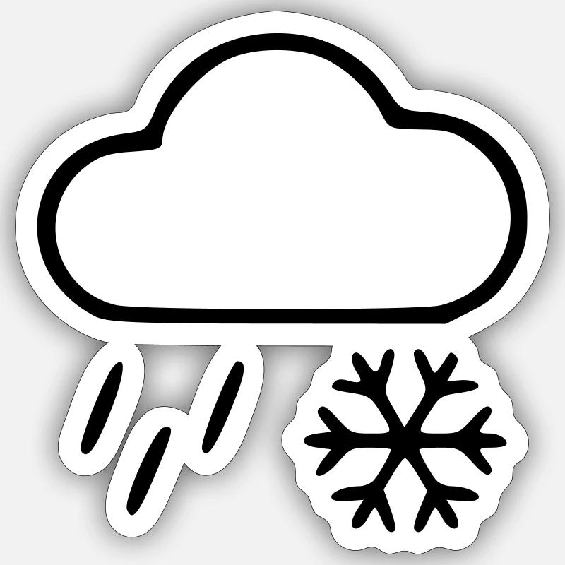 Regenschnee Sticker Größe S (10 x 10 cm)