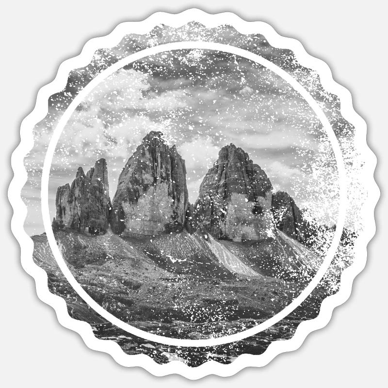 Three Peaks Dolomites Geometric shape Polygon Sticker size S (10 x 10 cm)