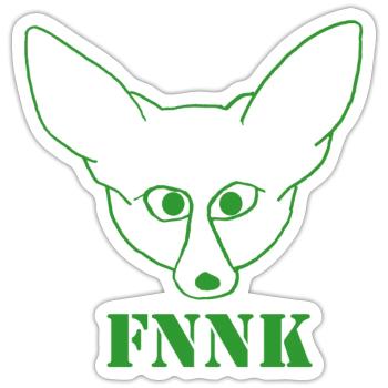 FNNK grün - Sticker Größe S (10 x 10 cm) - Mattweiß - Vorne