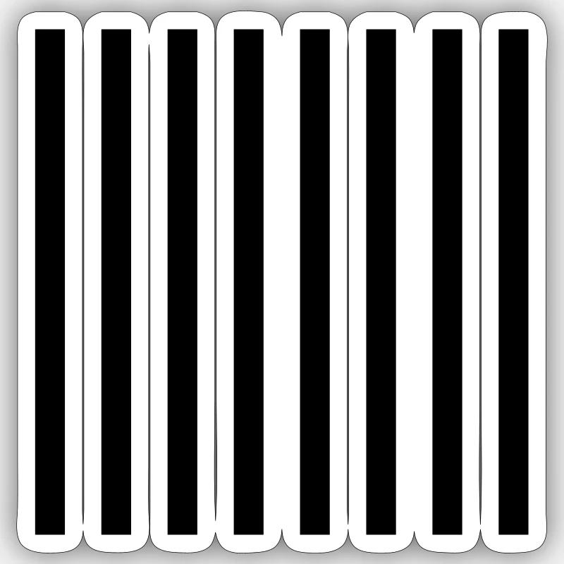 Design "abstract plauzilla stripes" vertical Sticker size S (10 x 10 cm)