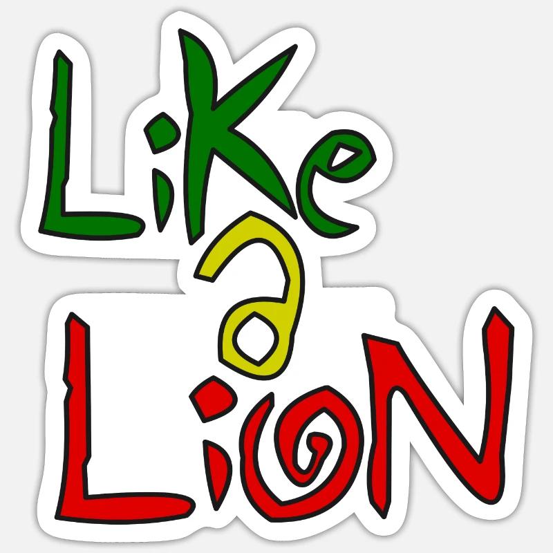 Comme un lion - Comme un lion - Sticker taille S (10 x 10 cm) - blanc mat