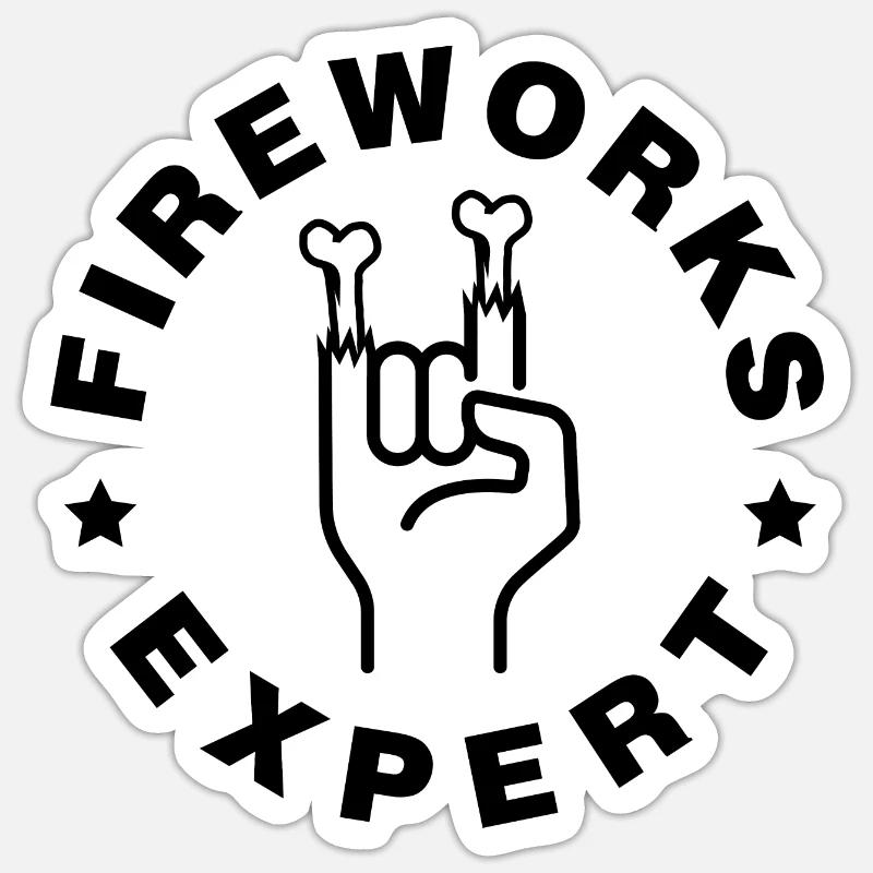 Fireworks Expert Firework Firecracker Pyro Sticker taille S (10 x 10 cm)
