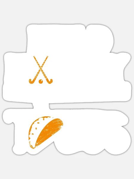 Tacos und Feldhockey Geschenk Feldhockey Spieler G - Sticker Größe S (10 x 10 cm) - Mattweiß