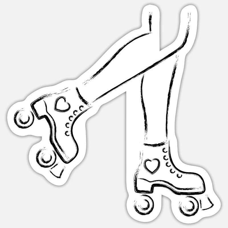 Roller skates with legs Sticker size S (10 x 10 cm)