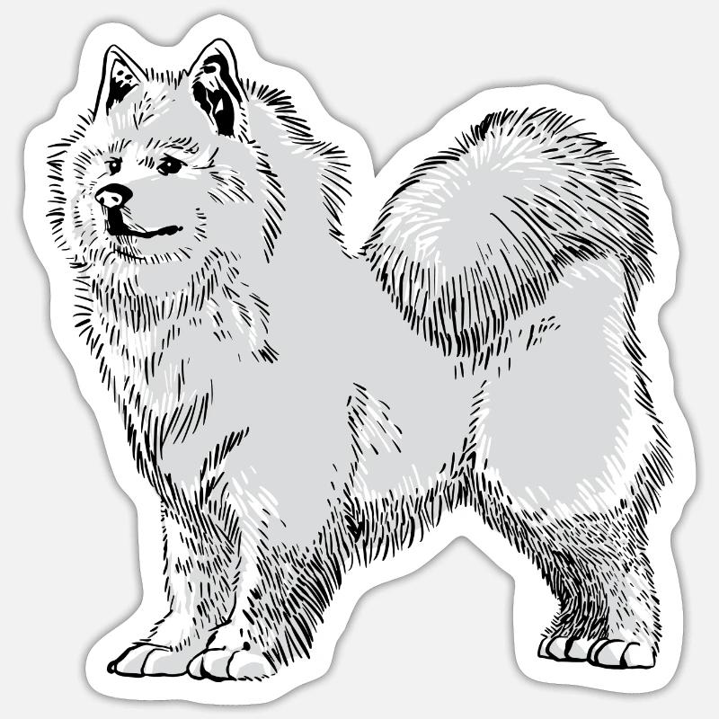 Samoyed sled dog Samoyed gift Sticker size S (10 x 10 cm)