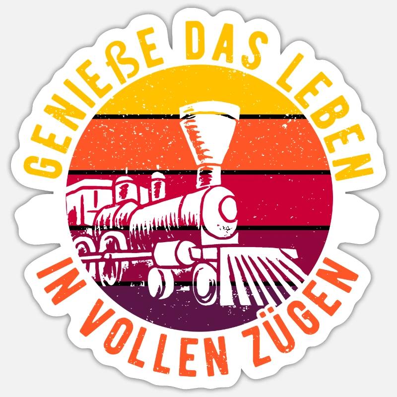 Zug - Sticker Größe S (10 x 10 cm) - Mattweiß