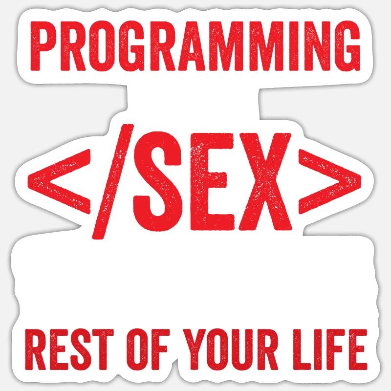 debugging programmer computer science computer nerd - Sticker size S (10 x 10 cm) - white matte