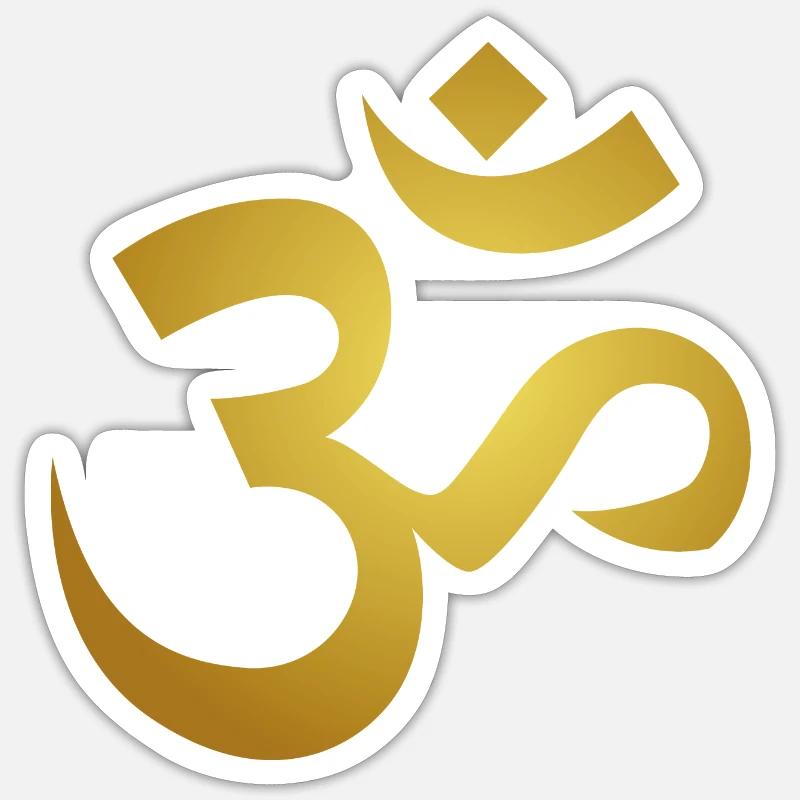 AUM OM - Sticker size S (10 x 10 cm) - white matte
