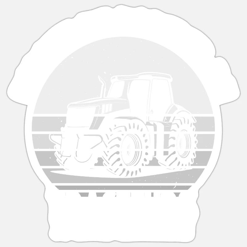 Tracteurs Attention Risque de Parler Sticker taille S (10 x 10 cm)