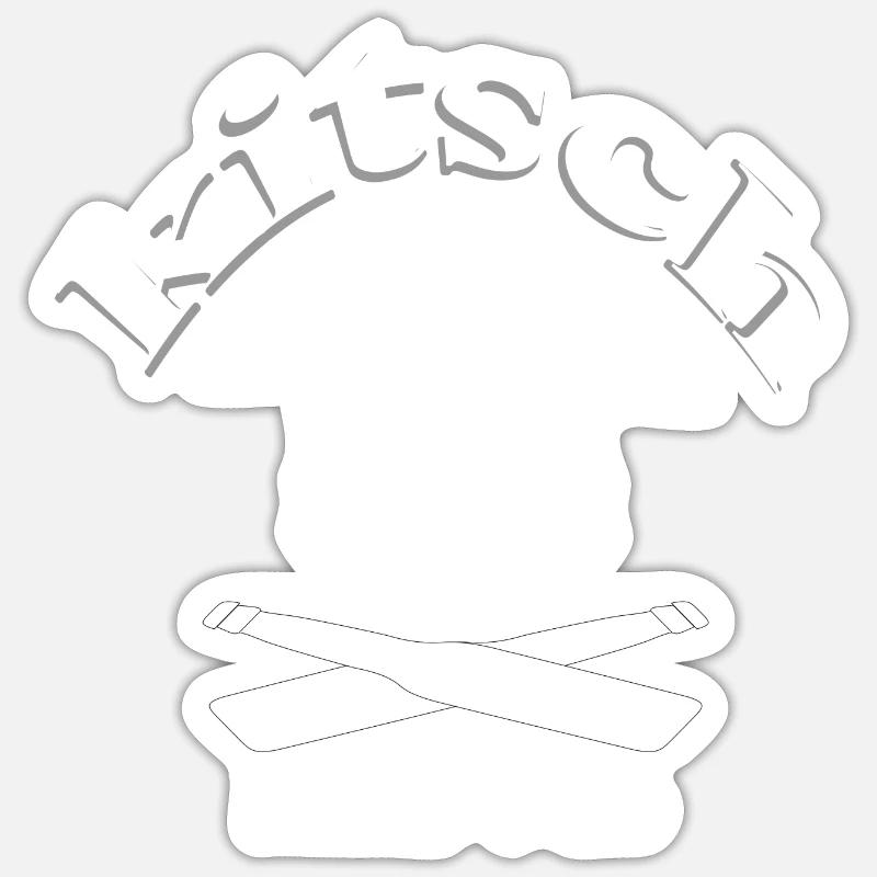 KITSCH LOGO - Sticker Größe S (10 x 10 cm) - Mattweiß