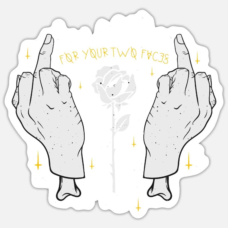 For your two faces - Sticker size S (10 x 10 cm) - white matte