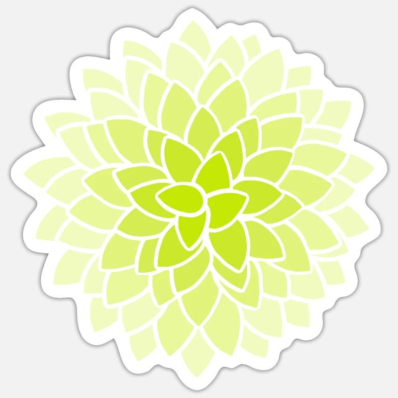 MUMS Fleurs Fleurs Fleurs - Sticker taille S (10 x 10 cm) - blanc mat
