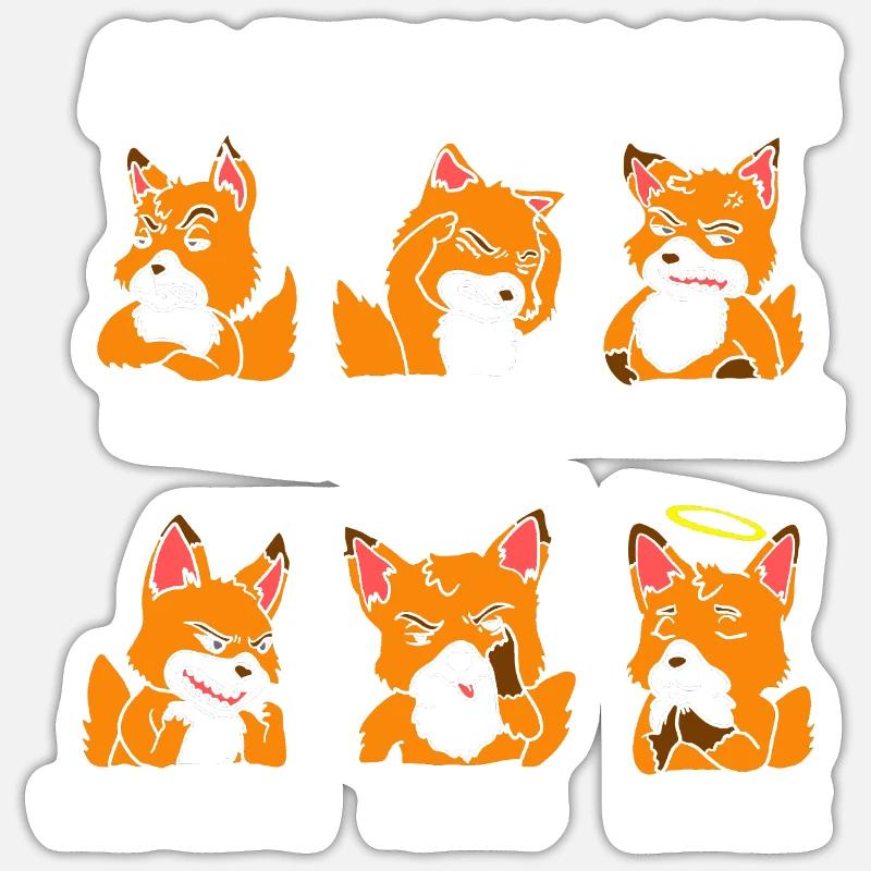 Fuchs Sticker Größe S (10 x 10 cm)